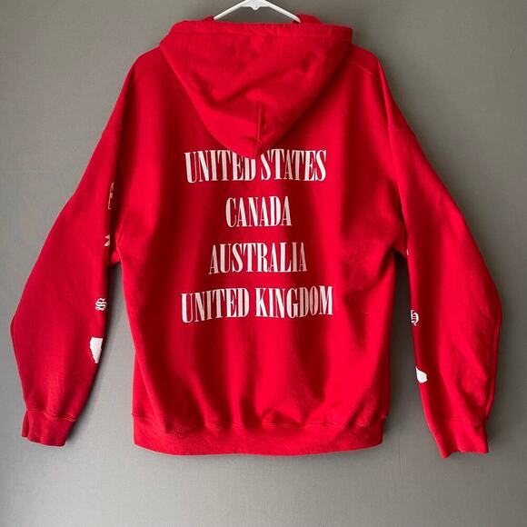 Shadow hill sz M red‎ countries hoodie - Picture 8 of 11